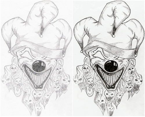 500x404 Drawn Clown Art