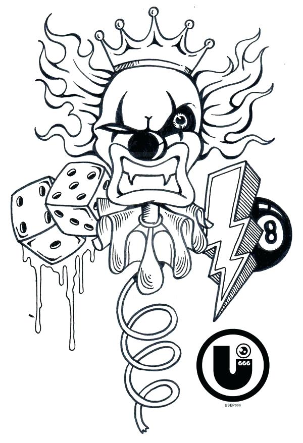 600x878 Scary Coloring Pictures X Scary Clown Coloring Pages Joandco.co