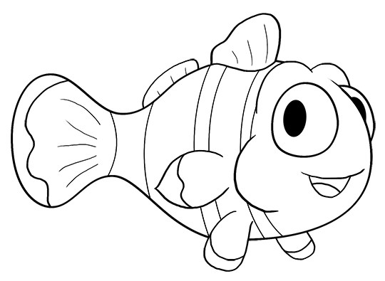 540x395 Cartoon Clownfish Step By Step Drawing Lesson