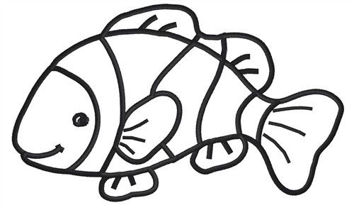 500x296 Clown Fish Drawings Design Clipart Panda