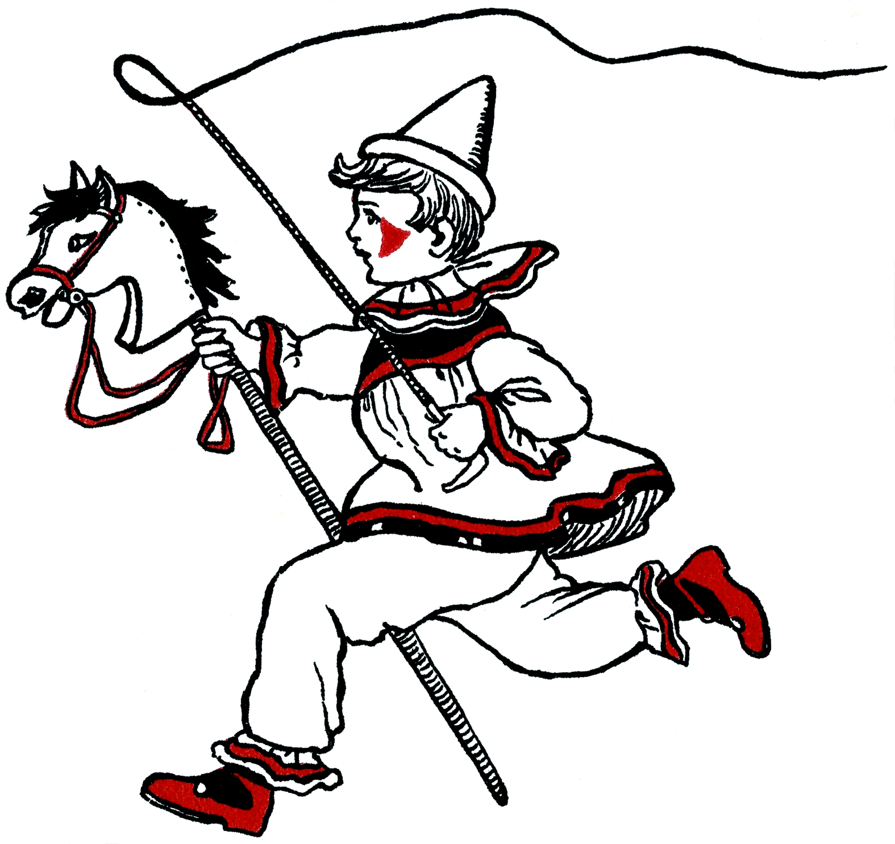 1800x1697 Cute Vintage Clown Boy Image!