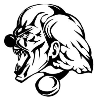 318x330 Evil Clown 2 Decal Sticker