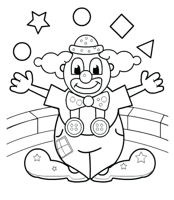 697x799 Coloring Clown Clown Realistic Clown Fish Coloring Page