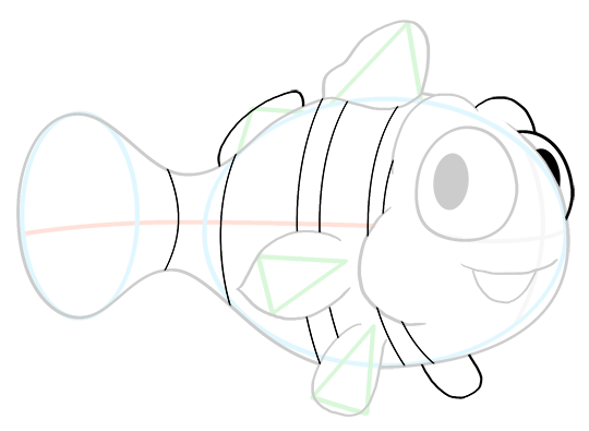 540x395 Cartoon Clownfish Step By Step Drawing Lesson
