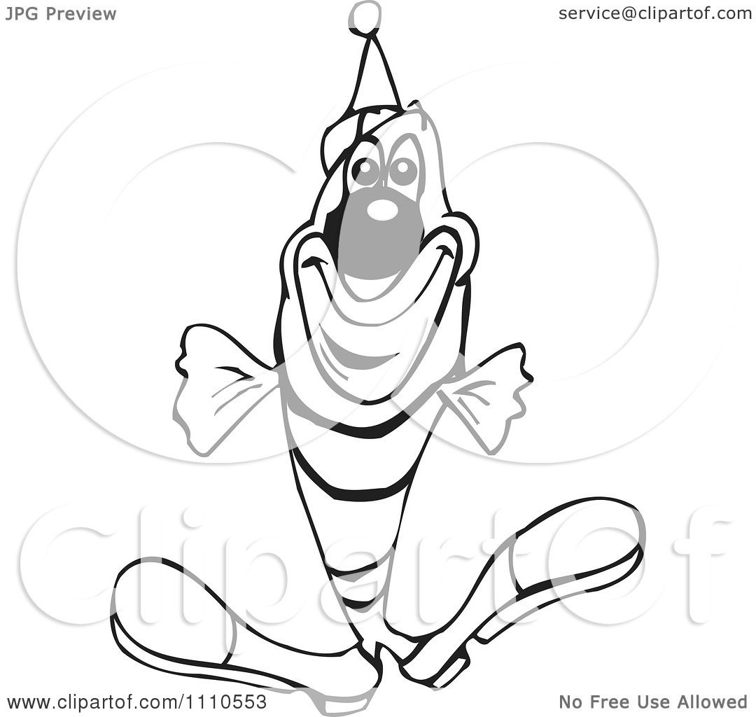1080x1024 Clipart Black And White Clown Fish 2