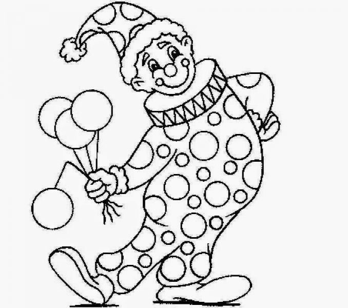 678x600 Colour Drawing For Kids Clown Pictures To Colour Many Interesting