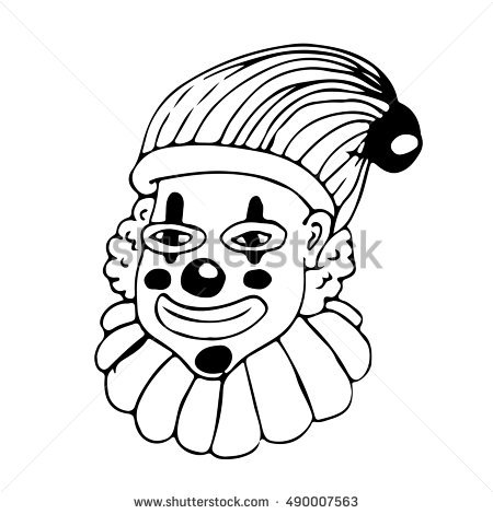 450x470 Drawn Clown Cartoon
