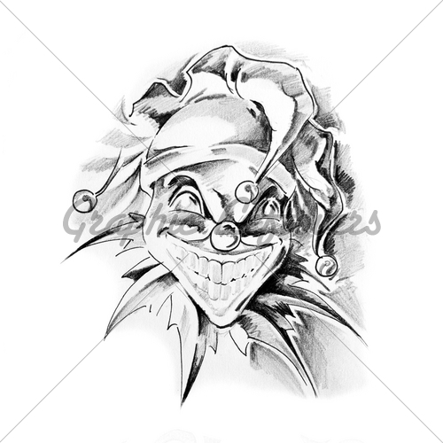 500x500 Drawn Clown Joker