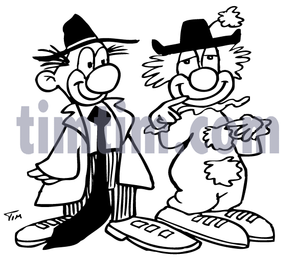 579x504 Free Drawing Of Circus Clowns Bw From The Category Movies Amp Magic