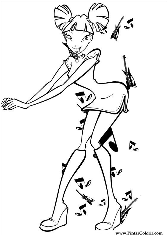 567x794 Drawings To Paint Amp Colour Winx Club