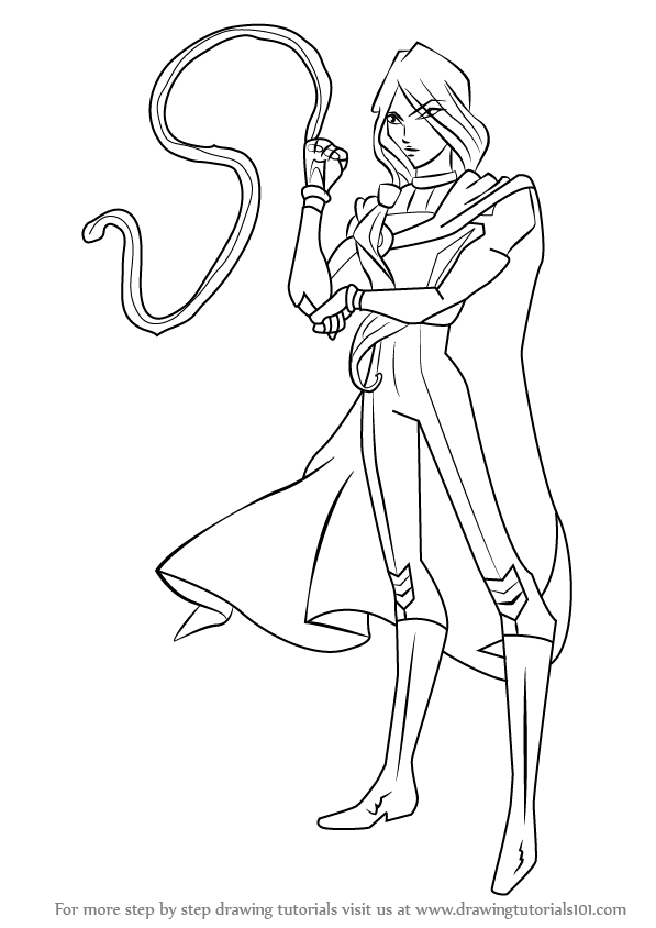 597x844 Learn How To Draw Helia From Winx Club (Winx Club) Step By Step