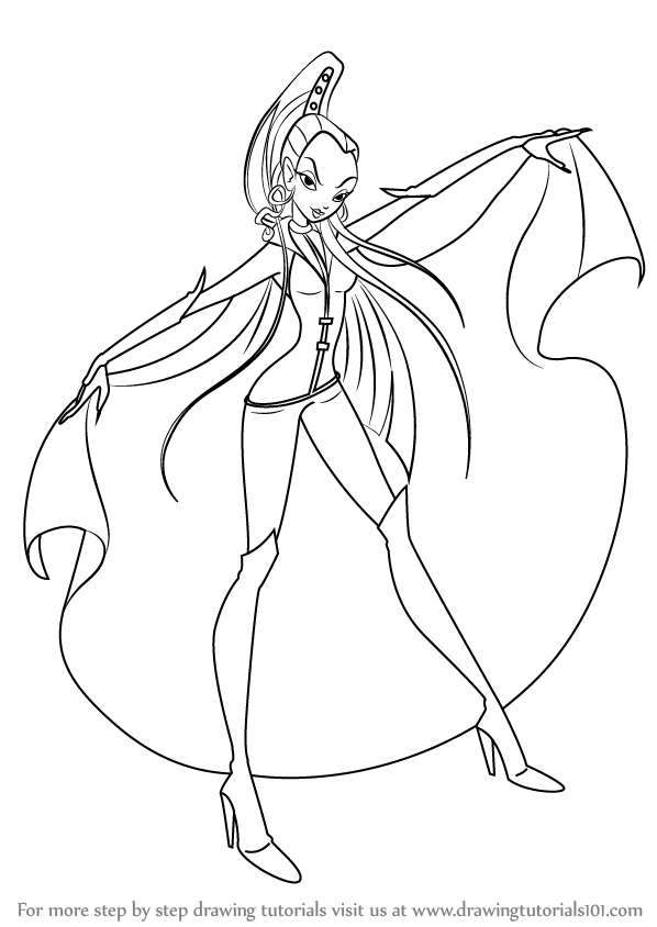 598x844 Learn How To Draw Icy From Winx Club (Winx Club) Step By Step