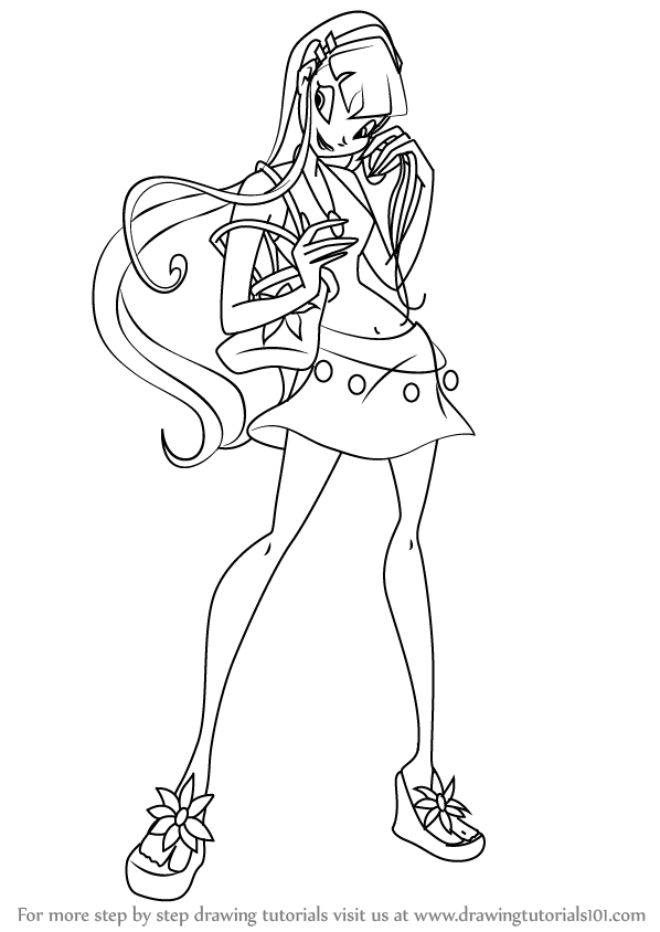 598x844 Learn How To Draw Stella From Winx Club (Winx Club) Step By Step