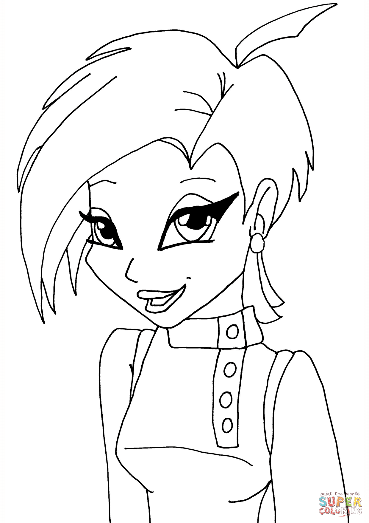 1240x1754 Winx Club Tecna Coloring Page Free Printable Coloring Pages