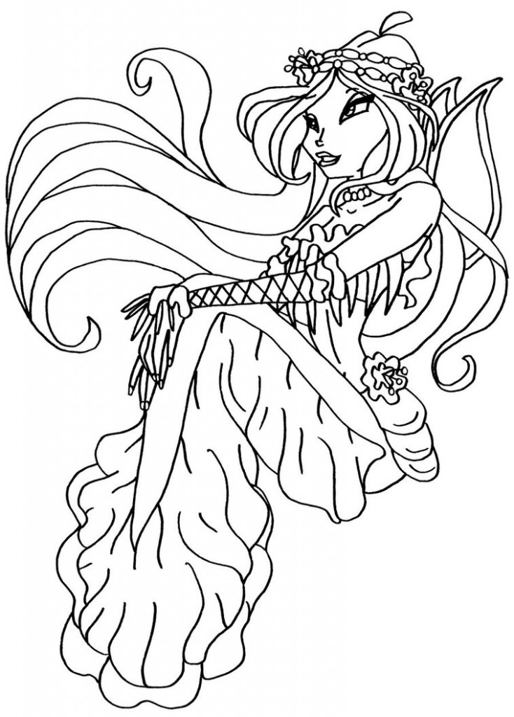 734x1024 Winx Club As Pixies Colouring Pages Coloring Pages For Kids