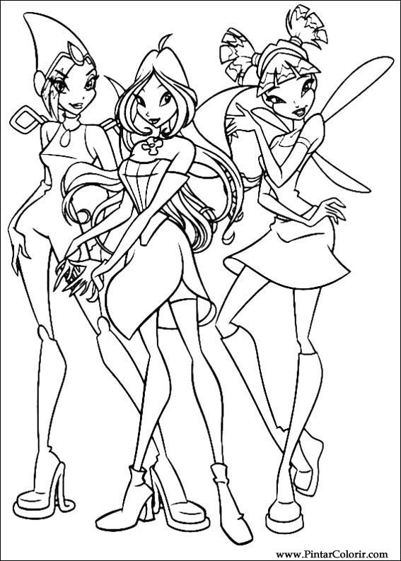 567x794 Drawings To Paint Amp Colour Winx Club