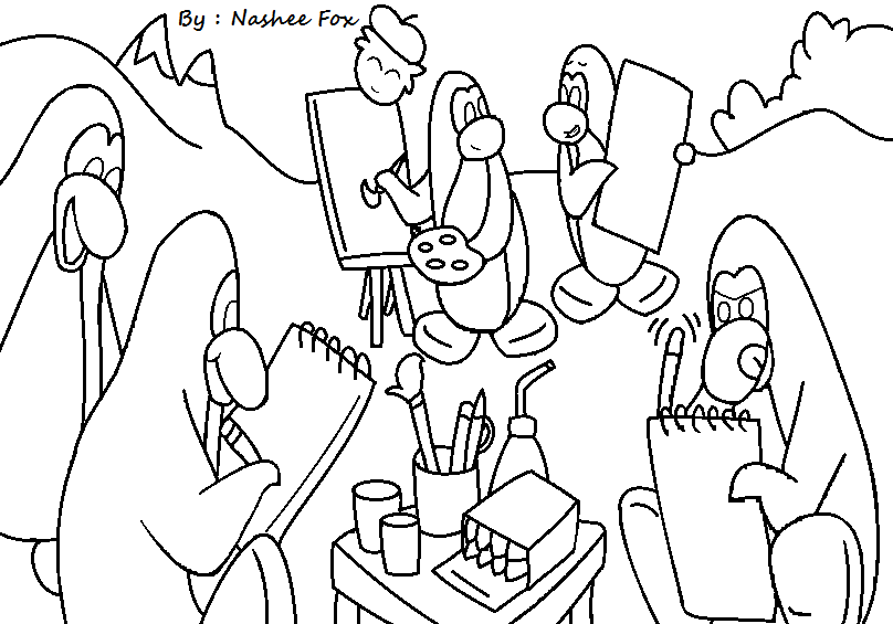 808x565 Paiting Club Penguin Base By Nasheefox