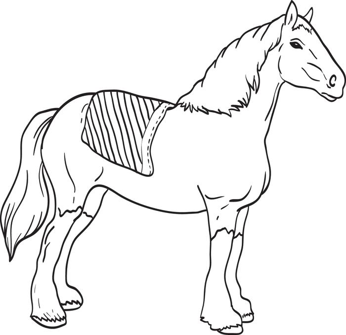 700x678 Free, Printable Clydesdale Coloring Page For Kids