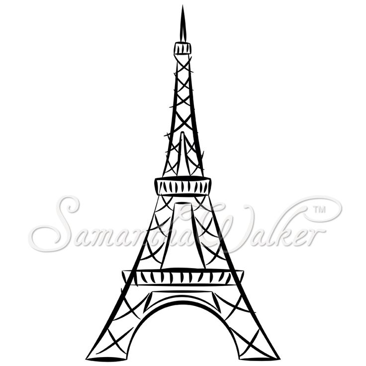 736x736 Drawn Eiffel Tower Cupcake