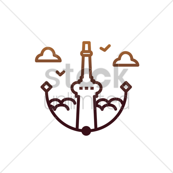 600x600 The Cn Tower Vector Image