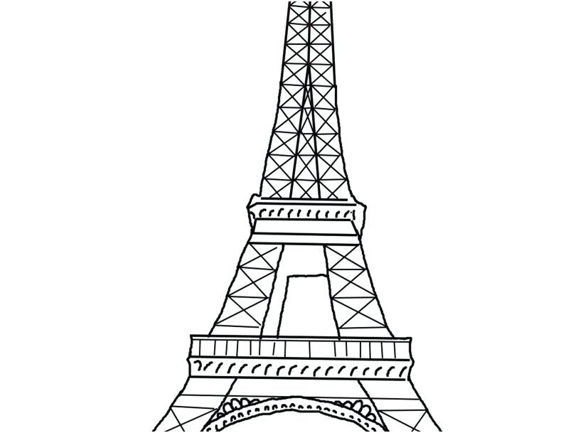 827x609 Wonderful Eiffel Tower Coloring Page Ideas