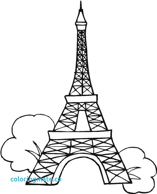 600x742 Awesome Eiffel Tower Coloring Pages Ideas