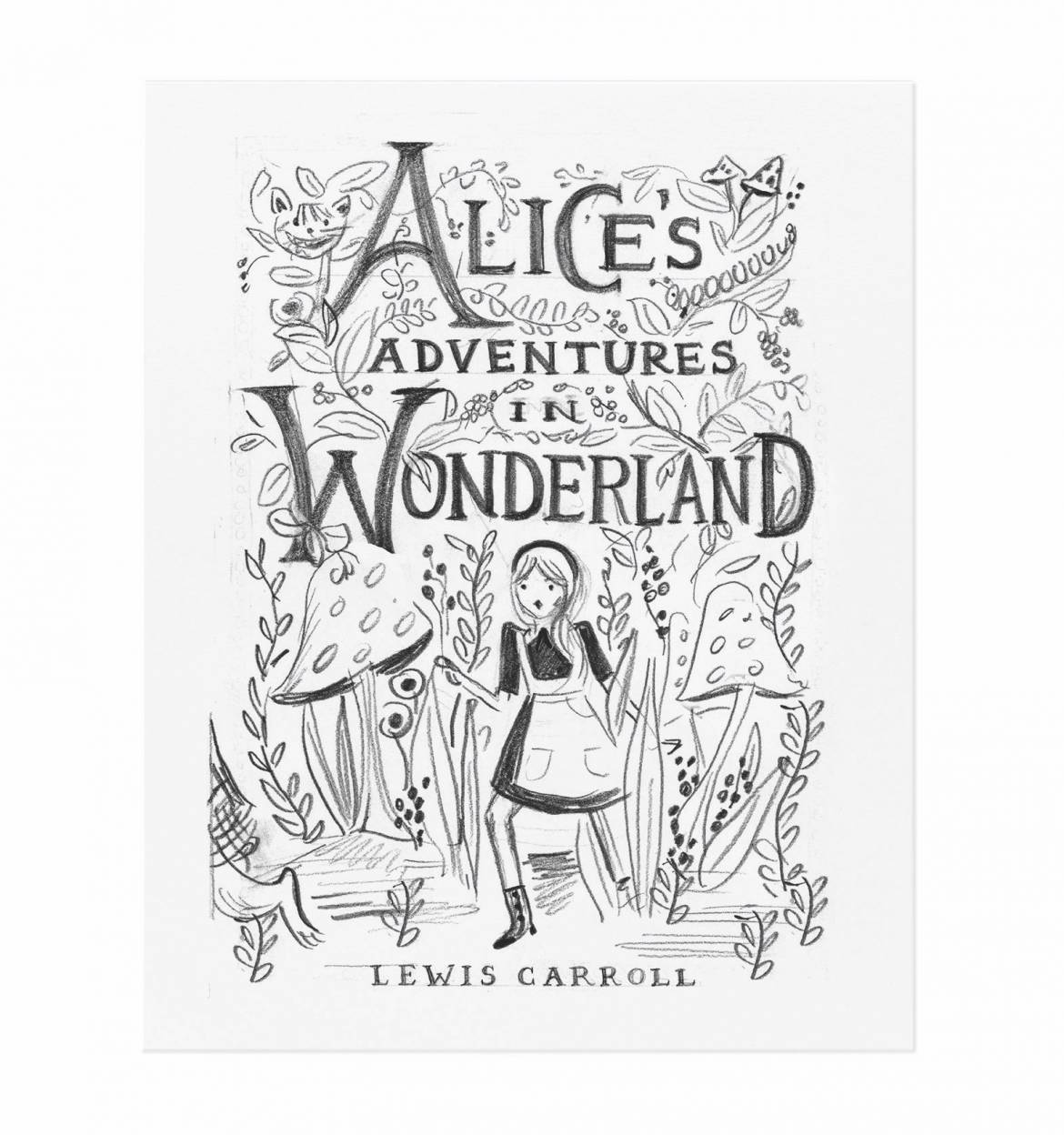 1170x1248 Alice Sketch Art Print By Rifle Paper Co. Made In Usa