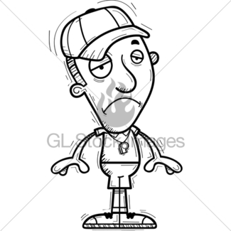 325x325 Sad Cartoon Black Man Coach Gl Stock Images
