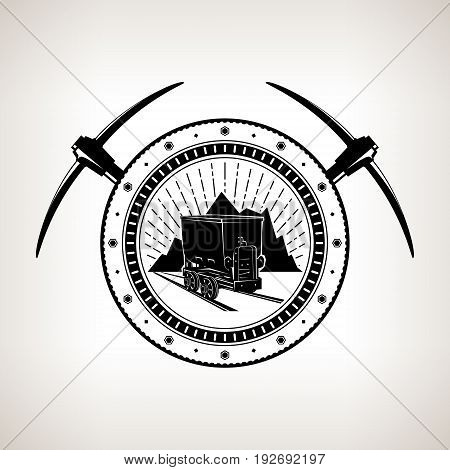 450x470 Vintage Emblem Mining Industry Vector Amp Photo Bigstock