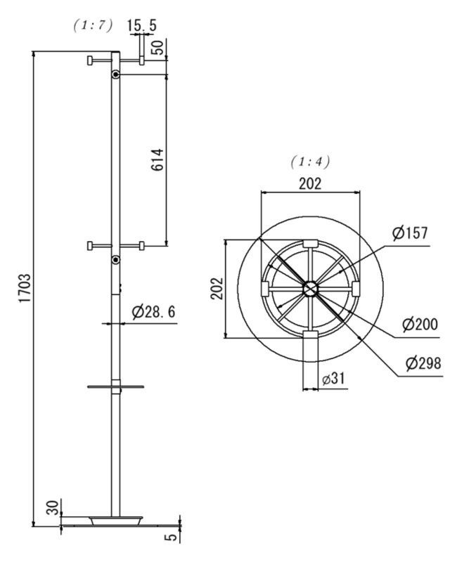 657x800 Japanese High Quality Woodtone Coat Rack With Umbrella Stand