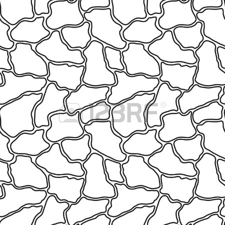 450x450 Stylized Vector Pattern Of Gray Stones. Tile, Drawing The Garden