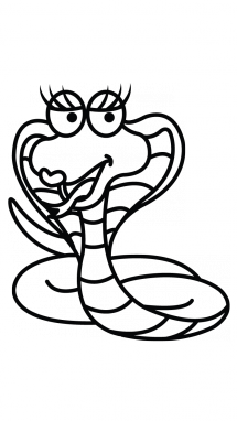 215x382 How To Draw A King Cobra, Easy Step By Step Drawing Tutorial