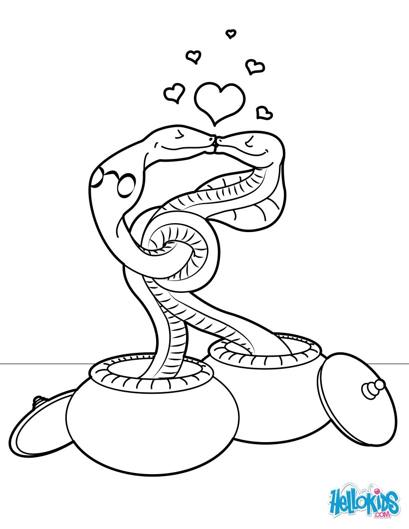 820x1060 Cobra Snake Coloring Pages Hellokids Free Printable Page Animals
