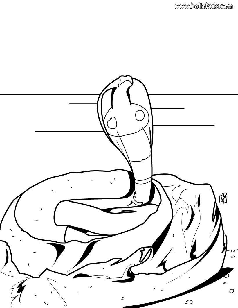 820x1060 Cobra Snake Coloring Pages