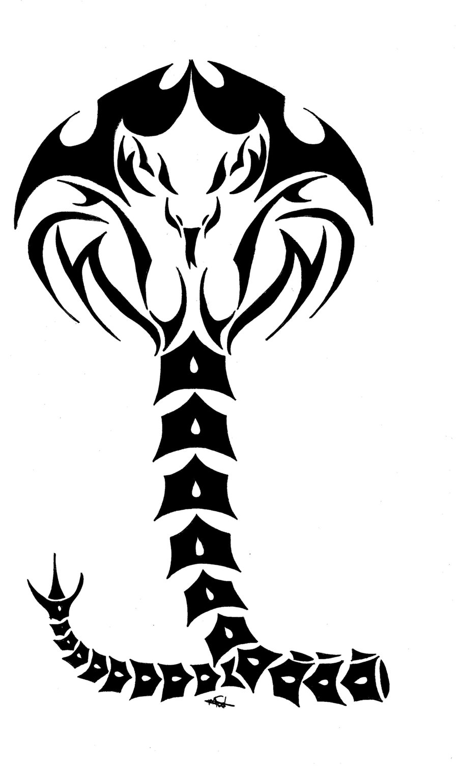 900x1504 Cobra Snake Tribal By Vlindertje235