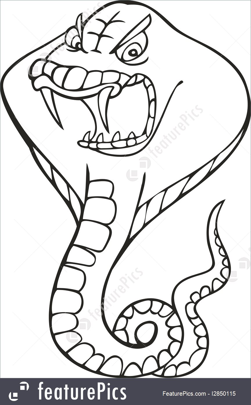 865x1392 Wildlife Cobra Snake For Coloring Book