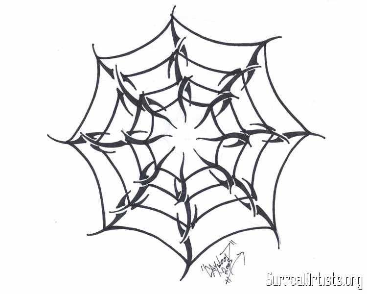750x600 Spider Web Tattoo Stencil