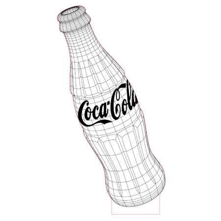450x450 Cola Bottle 3d Illusion Lamp Vector File For Cnc