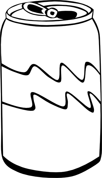342x594 Pop Can (B And W) Clip Art