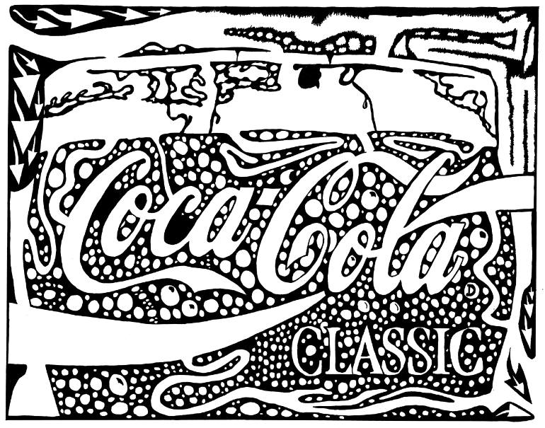 770x605 Saatchi Art Coca Cola Maze Ad Sample By Yonatan Frimer Drawing By