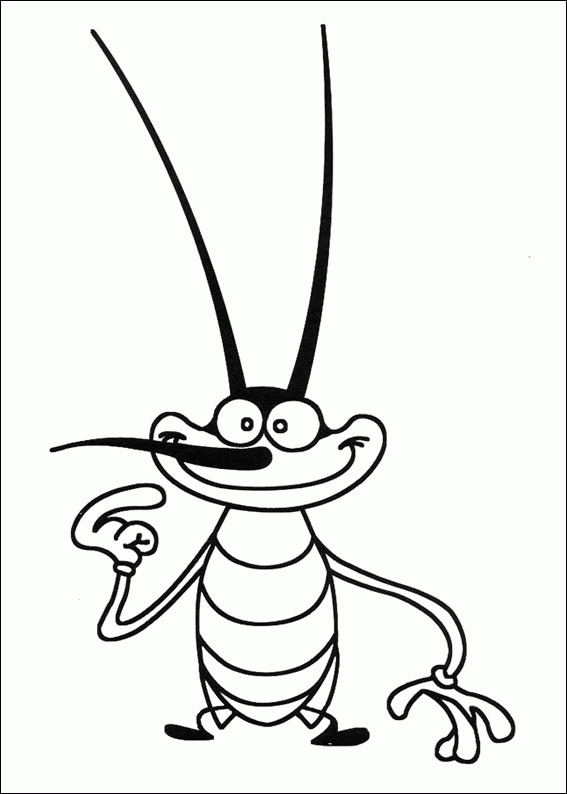 567x794 Oggy And The Cockroaches Coloring Pages