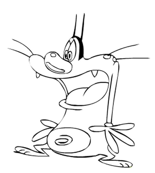600x670 Coloring Pages Oggy And The Cockroaches Drawing
