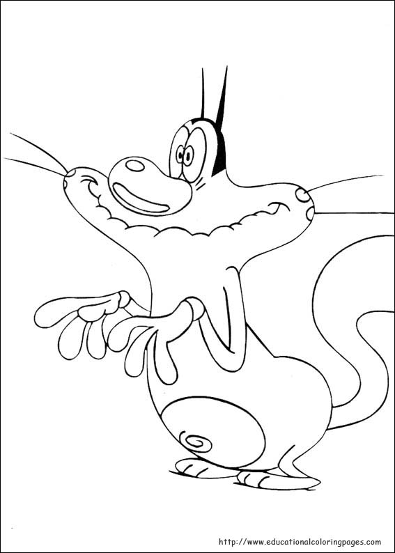 567x794 Oggy Cockroaches Coloring Pages