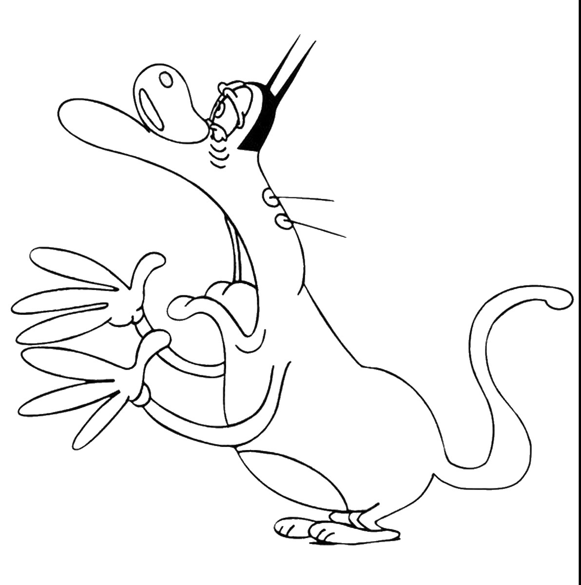 1192x1200 Oggy And The Cockroaches Coloring Pages