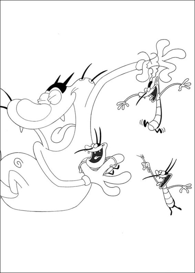 643x900 Coloring Pages Oggy And The Cockroaches, Printable For Kids