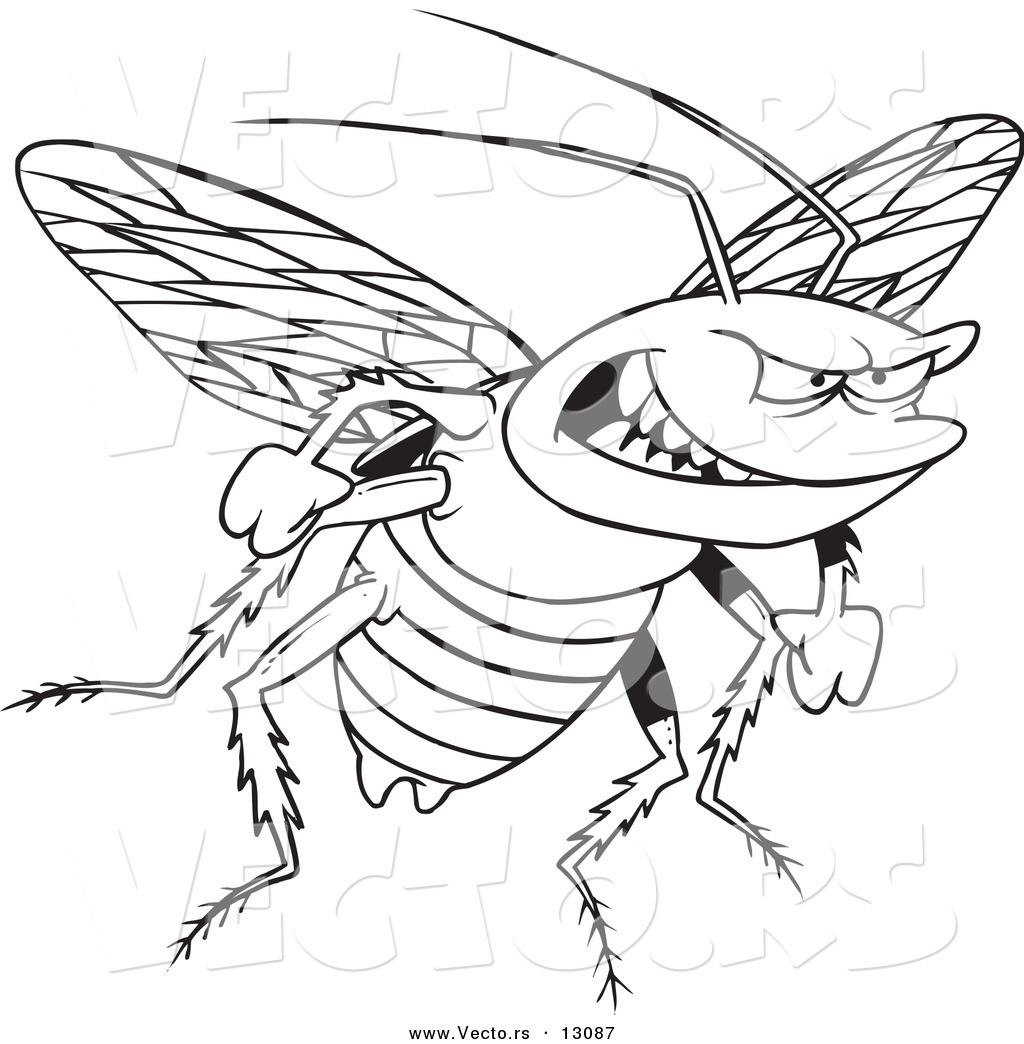 1024x1044 Vector Of A Cartoon Evil Cockroach