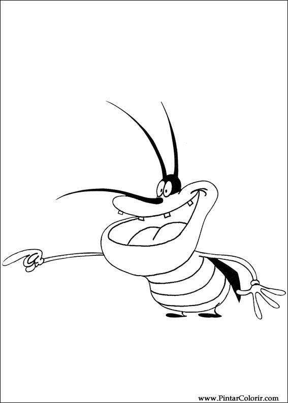 567x794 Drawings To Paint Amp Colour Oggy Cockroaches