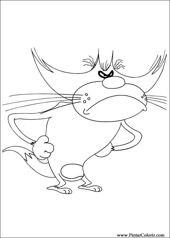 567x794 Drawings To Paint Amp Colour Oggy Cockroaches