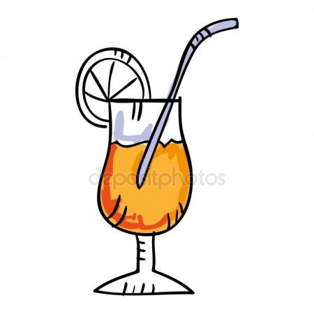450x450 Tropical Cocktail Drawing Icon Stock Vector Yupiramos