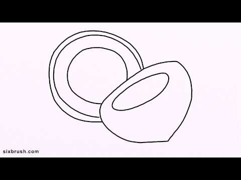 480x360 S 1232 How To Draw Coconut Step By Step